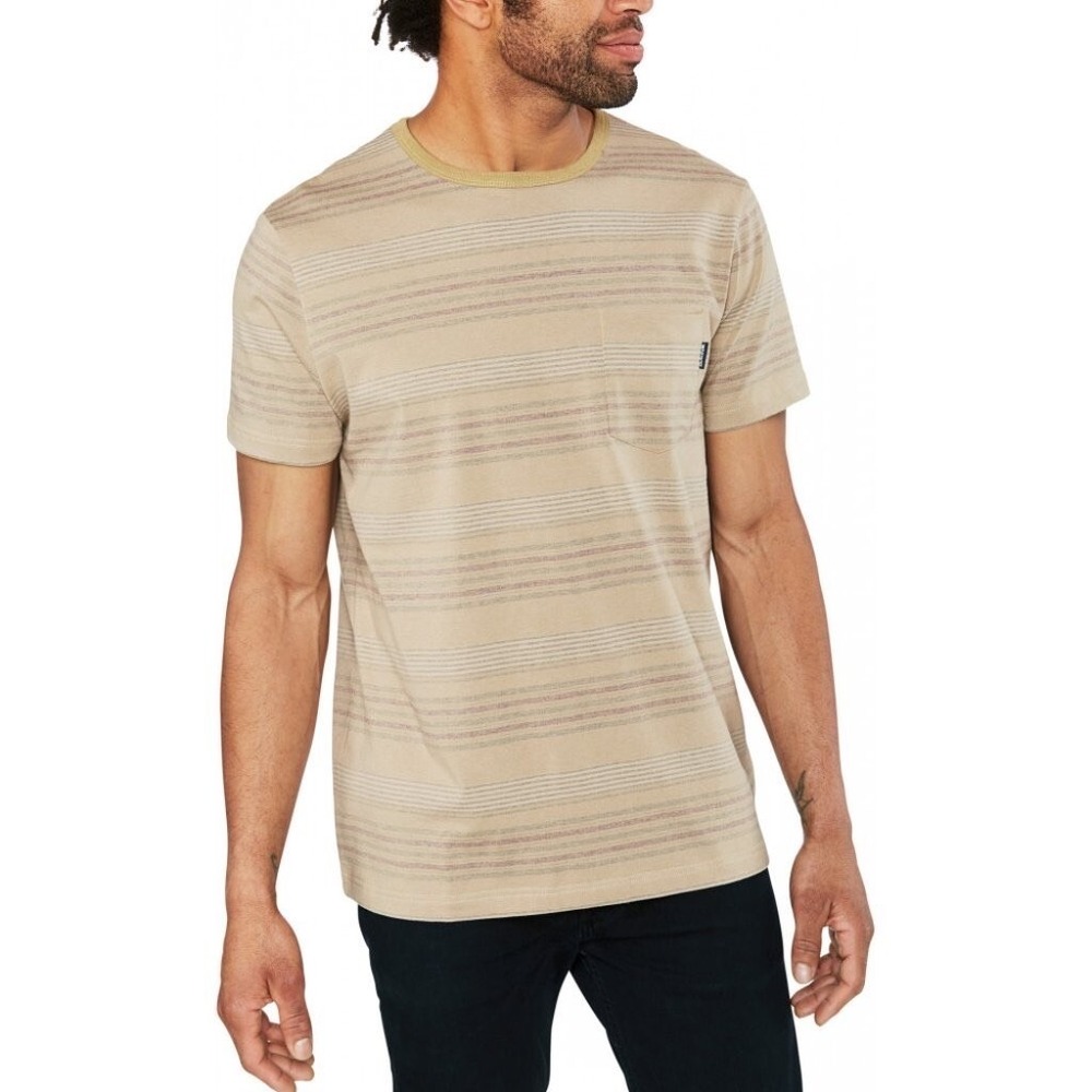 Dakine Odin Short Sleeve Pocket Tee / Fennel Brown Stripes / Men's Medium